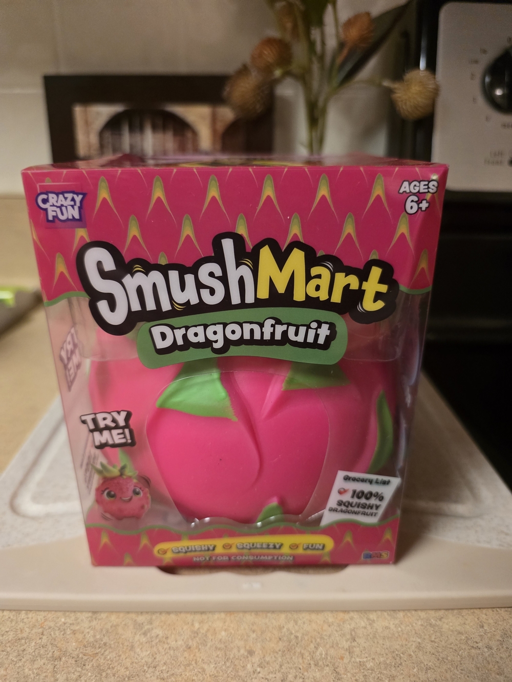 Crazy Fun SmushMart Dragonfruit Squishy Toy - Pink